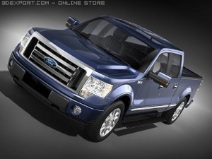 F-150 Crew Cab 2009 midpoly Model 3D