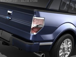 F-150 Crew Cab 2009 midpoly Model 3D