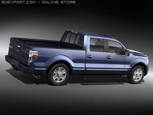 F-150 Crew Cab 2009 midpoly Model 3D