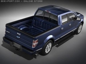 F-150 Crew Cab 2009 midpoly Model 3D