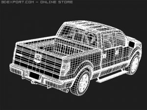 F-150 Crew Cab 2009 midpoly Model 3D