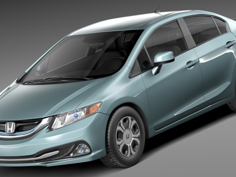 Honda Civic Sedan Hybrid 2013 Modelo 3D