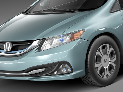 Honda Civic Sedan Hybrid 2013 Modelo 3D