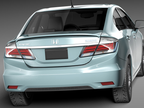 Honda Civic Sedan Hybrid 2013 Modelo 3D