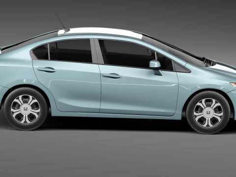 Honda Civic Sedan Hybrid 2013 Modelo 3D