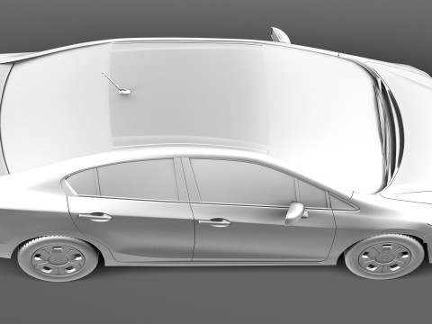 Honda Civic Sedan Hybrid 2013 Modelo 3D