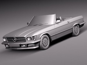 Mercedes-Benz SL R107 1971-1989 3D Модель