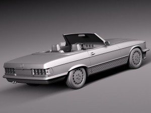 Mercedes-Benz SL R107 1971-1989 3D Модель