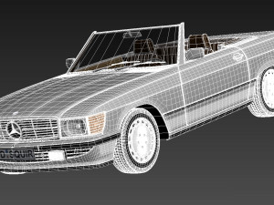 Mercedes-Benz SL R107 1971-1989 3D Модель