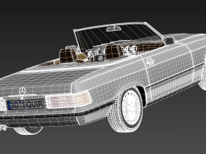Mercedes-Benz SL R107 1971-1989 3D Модель