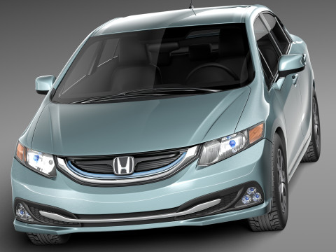 Honda Civic Sedan EX 2013 Model 3D