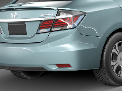 Honda Civic Sedan EX 2013 Model 3D