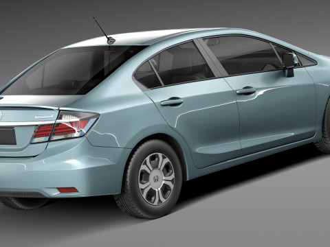 Honda Civic Sedan EX 2013 Model 3D
