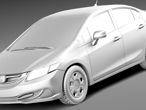 Honda Civic Sedan EX 2013 Model 3D