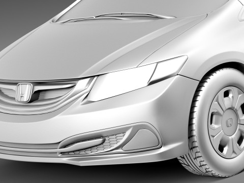 Honda Civic Sedan EX 2013 Model 3D