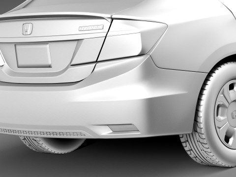 Honda Civic Sedan EX 2013 Model 3D
