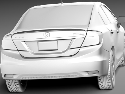 Honda Civic Sedan EX 2013 Model 3D