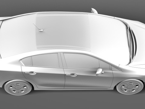 Honda Civic Sedan EX 2013 Model 3D