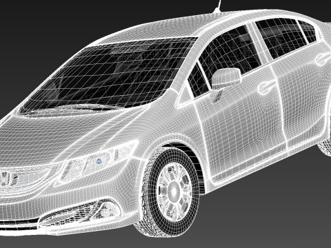 Honda Civic Sedan EX 2013 Model 3D