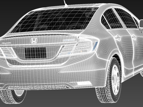 Honda Civic Sedan EX 2013 Model 3D