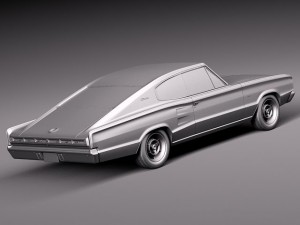 Dodge Charger 1966 Model 3D