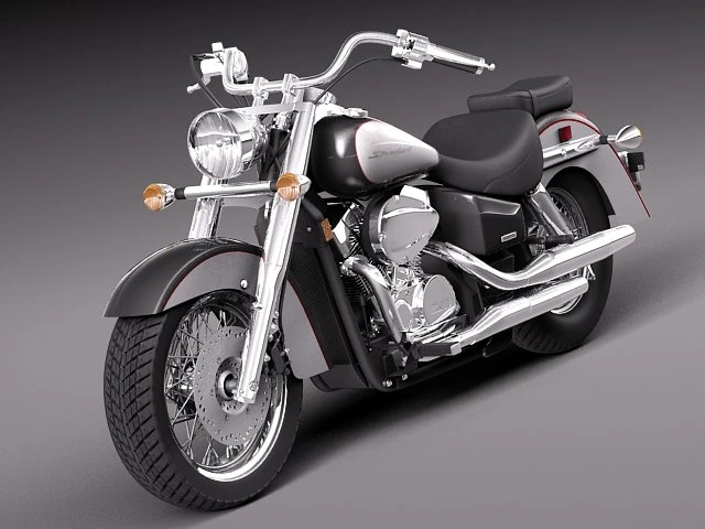 Honda Shadow Aero 750 2012 3D Model .c4d .max .obj .3ds .fbx .stl .blend 