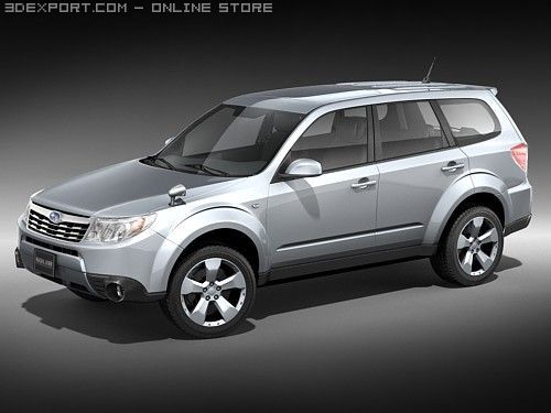 Subaru Forester 2009 3D Model .c4d .max .obj .3ds .fbx .stl .blend 
