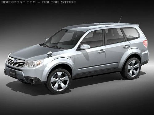 Subaru Forester 2009 3D Model .c4d .max .obj .3ds .fbx .stl .blend 