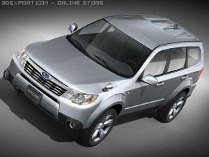 Subaru Forester SUV 2009 midpoly 3D Model