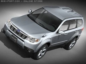 Subaru Forester SUV 2009 midpoly 3D Model