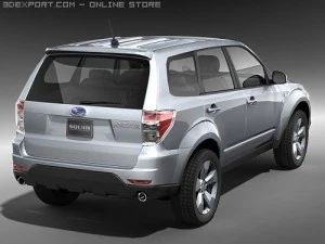 Subaru Forester SUV 2009 midpoly 3D Model
