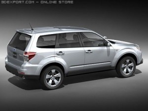 Subaru Forester SUV 2009 midpoly 3D Model
