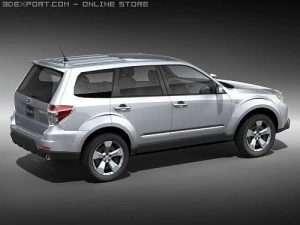 Subaru Forester SUV 2009 midpoly 3D Model