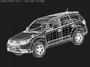 Subaru Forester SUV 2009 midpoly 3D Model