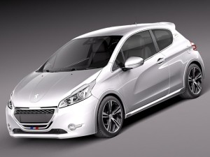 Peugeot 208 GTI 2014 3D Model