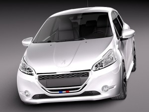 Peugeot 208 GTI 2014 Model 3D