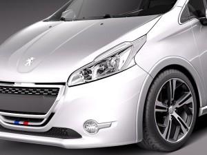 Peugeot 208 GTI 2014 Model 3D