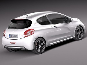 Peugeot 208 GTI 2014 Model 3D