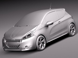 Peugeot 208 GTI 2014 Model 3D