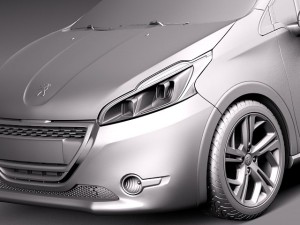 Peugeot 208 GTI 2014 Model 3D