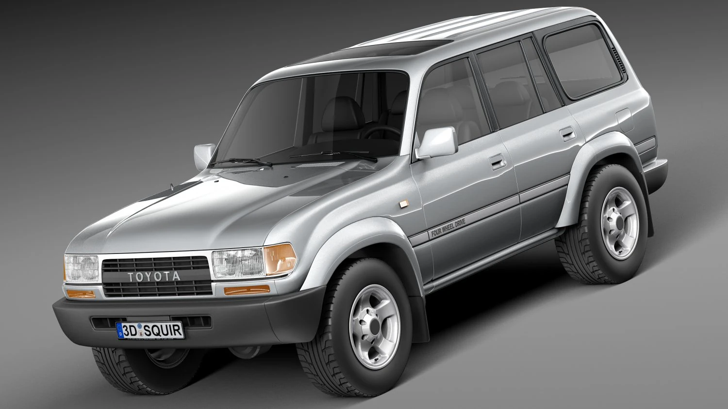 Toyota Land Cruiser J80 1989-1997 3D Model .c4d .max .obj .3ds .fbx .stl .blend 