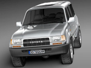 Toyota Land Cruiser J80 1989-1997 3D Model