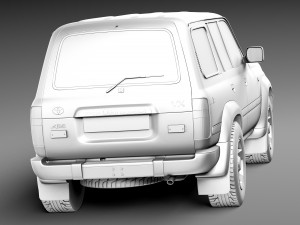 Toyota Land Cruiser J80 1989-1997 3D 模型