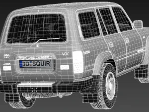 Toyota Land Cruiser J80 1989-1997 3D Model