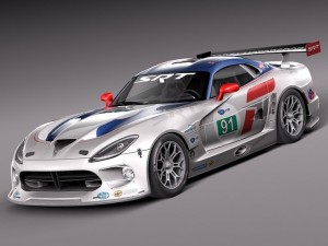 Dodge Viper GTSR 2013 Race Car 3D Model