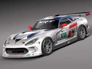 Dodge Viper GTSR 2013 raceauto 3D Model