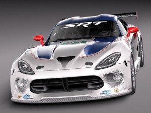 Dodge Viper GTSR 2013 Race Car 3D Модель