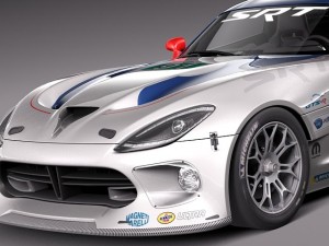 Dodge Viper GTSR 2013 Race Car 3D Модель