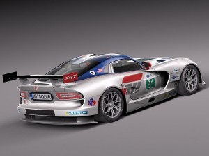 Dodge Viper GTSR 2013 Race Car 3D Модель