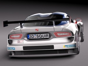 Dodge Viper GTSR 2013 Race Car 3D Модель